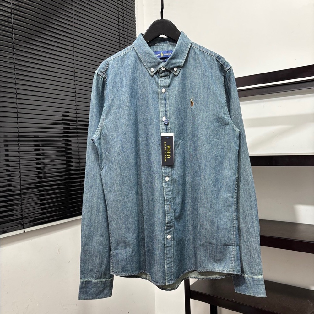 Polo by Ralph Lauren Denim Button-Down Shirt in Light Blue